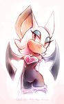  anthro aoki6311 bat breasts cleavage clothed clothing female hair mammal rouge_the_bat sega small_breasts sonic_(series) unknown_artist white_hair wings 