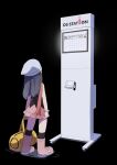  1girl bag beanie black_hair black_shirt black_socks blue_hair boots commentary_request dawn_(pokemon) duffel_bag hair_ornament hairclip hat highres long_hair pink_boots pink_skirt pokemon pokemon_diamond/pearl/platinum rascal_(feuille) red_scarf scarf shirt skirt sleeveless socks solo white_hat 