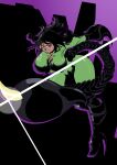  1girl absurdres black_hair bodysuit breasts claws comic_cover commentary cover cover_page dark-skinned_female dark_skin elaine_coll english_commentary glowing_hands green_bodysuit green_eyes highres large_breasts latex latex_bodysuit latex_thighhighs looking_at_viewer marvel multicolored_bodysuit non-web_source scorpia_(marvel) scorpion_tail self-upload shin_art69 short_hair smile spider-man_(series) superhero_costume tail tan thighhighs two-tone_bodysuit western_comics_(style) 