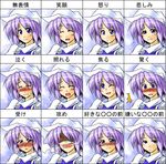  blue_eyes blush chart expressions hat letty_whiterock multiple_views purple_hair shirahira_kousuke tears touhou translated 