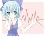  bad_id bad_pixiv_id cirno fujishiro_emyu heart red_string ribbon short_hair solo string touhou 