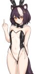  1girl absurdres black_bow black_bowtie black_hair bow bowtie breasts cleavage closed_mouth collar detached_collar facial_mark hair_between_eyes hair_ornament heart heart_facial_mark highres indie_virtual_youtuber leotard middle_finger multicolored_hair orange_eyes pomme_(pomette_) see-through_clothes see-through_leotard short_hair simple_background skunk_ears skunk_girl skunk_tail small_breasts solo standing star_(symbol) star_facial_mark star_hair_ornament streaked_hair toboso_kuroi triangle triangle_facial_mark virtual_youtuber white_background white_collar white_hair 