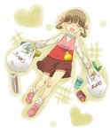  bag closed_eyes doujima_nanako groceries handbag menoko persona persona_4 smile solo spill 