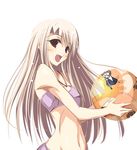  bikini fate/stay_night fate_(series) illyasviel_von_einzbern satomi skinny solo swimsuit white_hair 