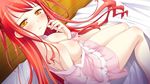  16:9 1girl bed blush breasts game_cg hinomiya_ayari ko~cha long_hair nipples red_hair witch&#039;s_garden witch's_garden yellow_eyes 