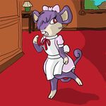  female foxfire_(artist) maid maid_uniform mammal mouse nintendo pok&#233;mon pok&eacute;mon rat rattata ribbons rodent room solo uniform video_games 