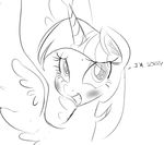  blush equine female feral friendship_is_magic hair horn horse mammal my_little_pony pony smile solo twilight_sparkle_(mlp) winged_unicorn wings zev 