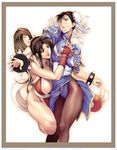  2girls breast_grab breasts capcom chun-li cleavage crossover fatal_fury from_behind grabbing homare_(fool&#039;s_art) homare_(fool's_art) king_of_fighters large_breasts multiple_girls shiranui_mai snk street_fighter 