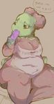  chubby cleavage english_text female garbodor nintendo pok&#233;mon pok&eacute;mon popsicle shamelesss solo text video_games 
