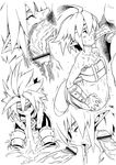  bajou_takurou bare_shoulders beltbra censored cum cum_in_throat cum_inflation deepthroat disembodied_penis disgaea ejaculation excessive_cum fellatio female_warrior_(disgaea) greyscale headgear male_pubic_hair monochrome oral penis pointless_censoring pointy_ears pubic_hair spiked_hair stomach_bulge trembling veins vomiting x-ray 