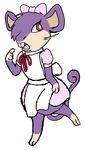  bow female foxfire_(artist) invalid_color maid maid_uniform mammal nintendo pok&#233;mon pok&eacute;mon rat rattata ribbons rodent solo video_games 