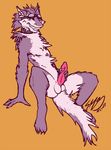  collar erection eyewear fluffy fur goggles grin holding_penis male nude penis plain_background presenting sergal sketch smd smile solo spread_legs spreading teeth 