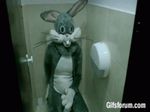  animated creepy fursuit lagomorph rabbit real solo toilet what 
