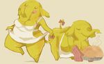  adventure_time apron breasts chubby cleavage clothed clothing eyes_closed female naked_apron pie shamelesss tree_trunks 