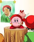  :d adeleine beret black_hair blush_stickers copy_ability ecce_homo fairy fairy_wings fine_art_parody hair_ribbon hat kirby kirby_(series) kirby_64 konna-nani multiple_girls open_mouth paint_on_face paintbrush painting_(object) palette parody pink_hair ribbon ribbon_(kirby) short_hair smile sweatdrop tree_stump waddle_dee wings you're_doing_it_wrong 