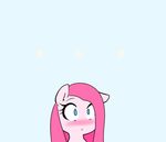  2013 animated blue_background blue_eyes blush drsunnybun equine female feral friendship_is_magic hair horse inflation mammal my_little_pony pink_hair pinkamena_(mlp) pinkie_pie_(mlp) plain_background pony solo 