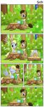  blonde_hair blue_eyes brown_hair bush comic cup cutie_mark derp_eyes derpy_hooves_(mlp) doctor_whooves_(mlp) equine female flower food forest friendship_is_magic grass hair horse licking male mammal muffin my_little_pony mysticalpha necktie pegasus pony sitting tardis teleport tongue tongue_out tree wings yellow_eyes 