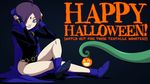  1girl ahoge belt blue_eyes boots cloak dc_comics forehead_jewel gem halloween hood jack-o'-lantern lemmy_(zone) leotard light_smile looking_at_viewer purple_hair raven_(dc) raven_(dc)_(cosplay) teen_titans tentacle truth zone zone-tan 