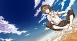  clouds hat male miwa_shirow original sky water 