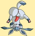  balls butt canine eeveelution familiar feral flygon_(artist) glaceon hindpaw knot looking_at_viewer male mammal nintendo nude pawpads paws penis pink_penis pok&#233;mon pok&eacute;mon presenting solo tongue tongue_out video_games 