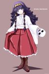  1boy alluka_zoldyck androgynous highres hunter_x_hunter long_hair male male_focus mask skirt solo trap tusk0315 