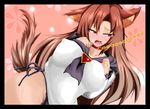  absurdres animal_ears black_panties blush brooch brown_hair chain collar fang highres imaizumi_kagerou jewelry kurobane lace lace_panties long_hair panties red_eyes solo tail tears touhou underwear wolf_ears wolf_tail 