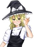  bad_id bad_pixiv_id blonde_hair blush bow hat hat_bow kirisame_marisa ryouma_(galley) solo touhou white_bow witch_hat yellow_eyes 