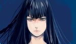  black_hair blue_eyes face kill_la_kill kiryuuin_satsuki lips long_hair npn portrait solo 