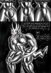  comic demon dragmon dragon male muscles nipples pecs pectorals shendu suit transformation 