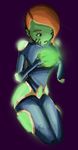  alien chhana female green_skin orange_eyes solo 