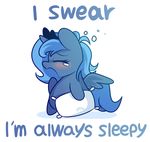  blue_fur blue_hair blush chibi chubby crown cute english_text equine eyes_closed female feral friendship_is_magic fur hair horn horse lifeloser long_hair mammal my_little_pony open_mouth pillow plain_background pony princess_luna_(mlp) solo tears text white_background winged_unicorn wings 