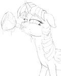 black_and_white cum drinking equine female feral friendship_is_magic hair half-closed_eyes horn horse mammal messy monochrome my_little_pony pony sketch solo stradivarius suggestive twilight_sparkle_(mlp) winged_unicorn wings 