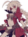  ahoge alternate_costume bad_id bad_pixiv_id blazblue cosplay eyepatch kuro_yuzu nu-13 ragna_the_bloodedge ragna_the_bloodedge_(cosplay) red_eyes solo 