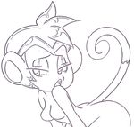  breasts female mammal monkey monochrome no_nipples primate shantae shantae_(series) small_breasts unknown_artist 