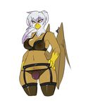  anthro anthrofied avante92 avian breasts brown_fur bulge clothed clothing dickgirl flaccid friendship_is_magic fur gilda_(mlp) gryphon intersex lingerie my_little_pony penis skimpy solo white_fur wings yellow_eyes 