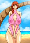  areolae breasts fire_tiger green_eyes huge_breasts large_breasts milf orange_hair pubic_hair wide_hips 