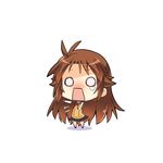  asahigaoka_school_uniform brown_hair chibi gia_kon koshigaya_komari long_hair non_non_biyori o_o open_mouth ribbon school_uniform solo tears waving_arms 