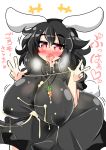  &lt;3 &lt;3_eyes animal_humanoid big_breasts black_hair blush breasts carrot clothed clothing cum cum_in_mouth cum_inside cum_on_breasts cum_on_clothing cum_on_face cum_on_hand cum_on_tongue double_v_sign dress drooling female food hair heavy_breathing huge_breasts humanoid japanese_text jewelry lactating lactating_through_clothing lagomorph lagomorph_humanoid mammal necklace nipple_bulge rabbit_humanoid red_eyes rindou_(p41neko) saliva solo tewi_inaba text tongue tongue_out touhou translation_request v_sign vegetable wet wet_clothes 