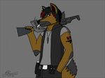  ak-74m assault_rifle canine dog drugs german_shepherd joshkbosh marijuana necklace ranged_weapon smoking vector_rain weapon 