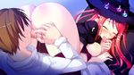  16:9 1boy 1girl 69 anus arima_yousuke blush breasts brown_hair censored cum cunnilingus eyes_closed game_cg hat hinomiya_ayari ko~cha long_hair oral penis pussy red_hair thighhighs witch&#039;s_garden witch's_garden witch_hat 