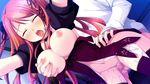  16:9 1boy 1girl arima_yousuke blush breast_grab breasts censored eyes_closed game_cg grabbing hinomiya_ayari ko~cha long_hair penis red_hair sex thighhighs vaginal witch&#039;s_garden witch's_garden 