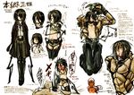  1girl amputee blood blouse blush bottle bra brown_hair character_sheet embarrassed flat_chest green_bra green_panties hongou_masaki kicking kotoba_noriaki navel original panties pleated_skirt power_armor prosthesis prosthetic_arm prosthetic_leg red_eyes short_hair skirt sweat tears translated underwear undressing water_bottle 