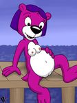 black_nose breasts female fur hair jelly_otter mammal mustelid nipples otter overweight pb&amp;j_otter purple_fur purple_hair pussy solo unknown_artist whoreomatic 