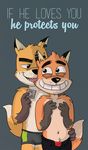  canine condom duo english_text fox gay humor male mammal rthur text topless 