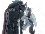  abs annoyed anthro anthrofied armor bgn biceps cape crown cutie_mark equine eye_mist facial_hair feral friendship_is_magic gauntlets hair hooves horn horse king_sombra_(mlp) male mammal muscles my_little_pony nipples nude pecs penis pony pubes sideburns snow surprise tongue unicorn vonce winged_unicorn wings winter 