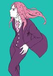  chounorin diavolo formal jojo_no_kimyou_na_bouken long_hair male_focus necktie pink_eyes pink_hair solo suit 