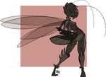  abdomen abstract_background aliasing antennae anthro arthropod back_turned cricket digitigrade drpepsi insect insectoid jet&#233; jet&eacute; looking_back multi_limb multiple_arms nude solo wide_hips wings 