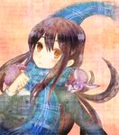  1girl animal highres kyoukai_no_kanata long_hair looking_at_viewer nase_mitsuki scarf 