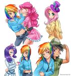  blue_eyes breasts clothing cup daring_do_(mlp) equine eyes_closed female fluttershy_(mlp) friendship_is_magic green_eyes grey_hair hair hat horn horned_humanization human humanized mammal midriff multi-colored_hair my_little_pony navel pegasus pink_hair pinkie_pie_(mlp) purple_eyes purple_hair racoon-kun racoonkun rainbow_dash_(mlp) rarity_(mlp) red_eyes sweater tea unicorn winged_humanization wings 