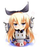  &gt;_&lt; :3 :d anchor blonde_hair blue_eyes chibi closed_eyes hair_ribbon innertube kantai_collection long_hair open_mouth rensouhou-chan ribbon shimakaze_(kantai_collection) smile solo warabi_mochi_(ehimedaisuki) xd ||_|| 